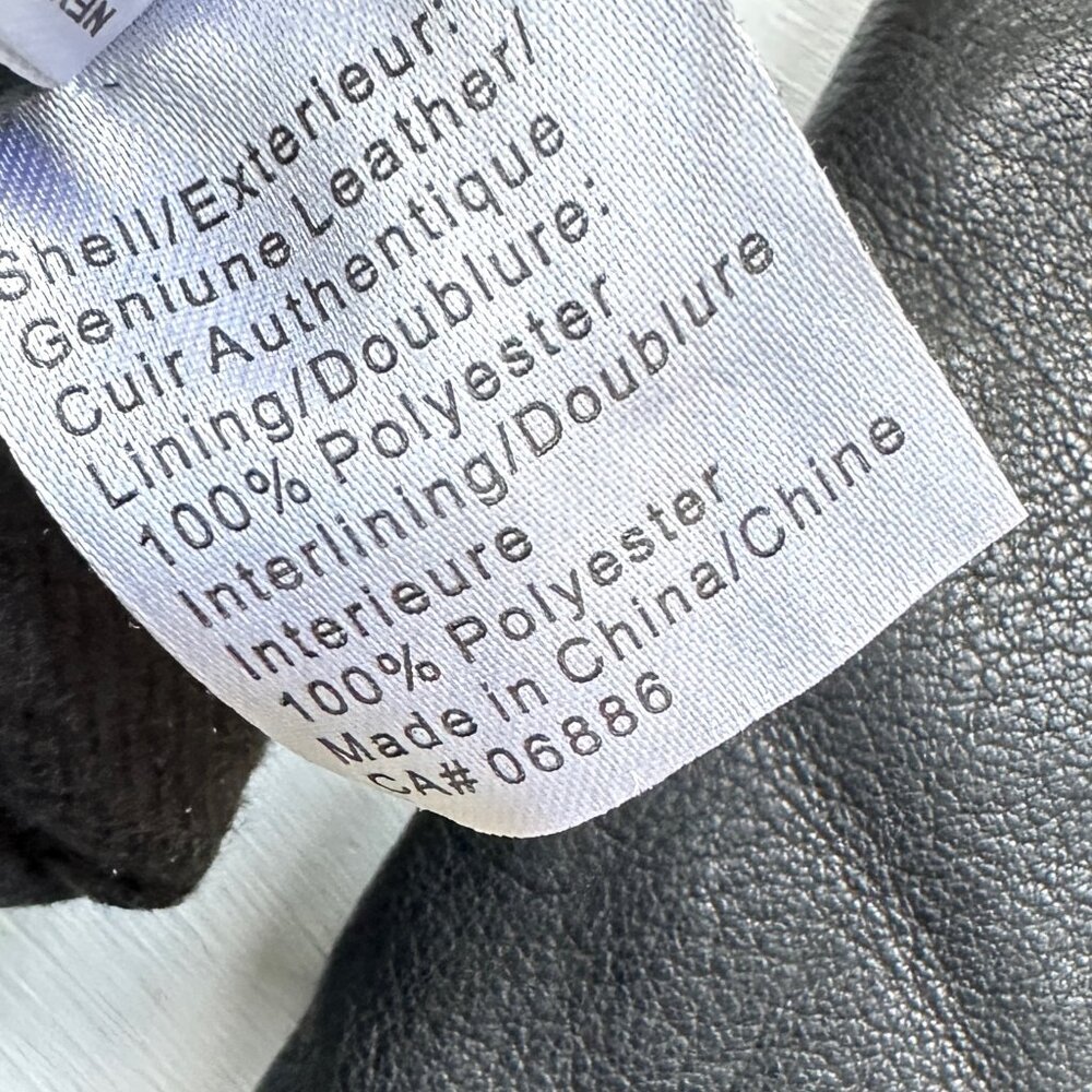 HUDSON'S BAY Gloves Genuine Leather Thinsulate Insulation Lining black gloves M - Picture 9 of 9